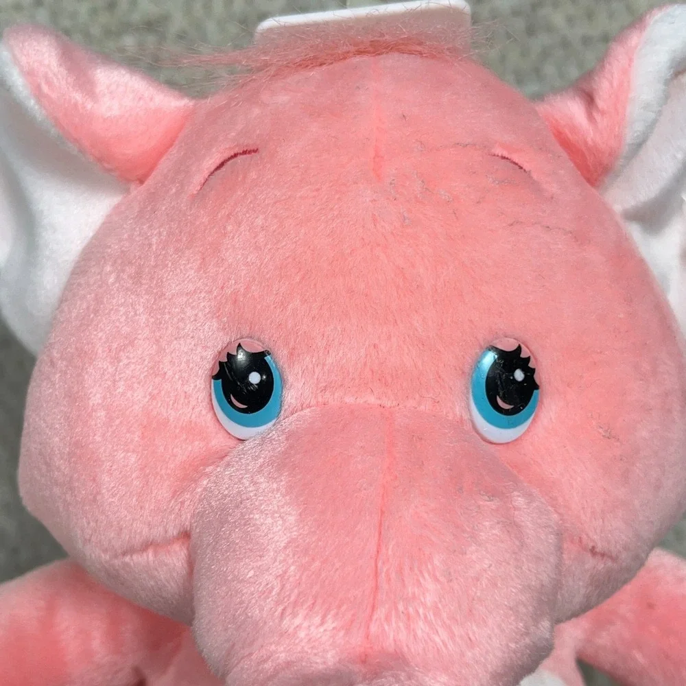 Vintage‎ 1984 Kenner Care Bear Cousins Lotsa Heart Elephant Pink Plush 80s